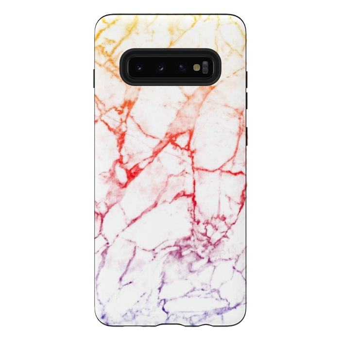 Galaxy S10 plus StrongFit Colour gradient marble texture by Oana 