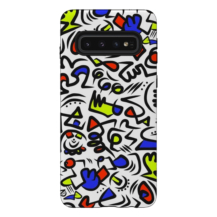 Galaxy S10 StrongFit Mondrian Abstract by Hanny Agustine
