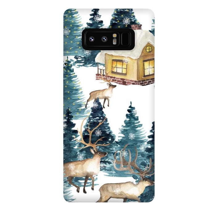 Galaxy Note 8 StrongFit Vinter village by Julia Badeeva