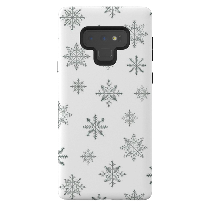 Galaxy Note 9 StrongFit Snowflakes by Julia Badeeva