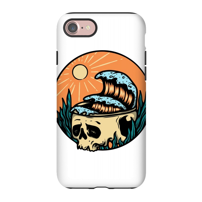 iPhone 7 StrongFit Skull & Wave by Afif Quilimo