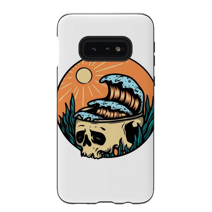 Galaxy S10e StrongFit Skull & Wave by Afif Quilimo