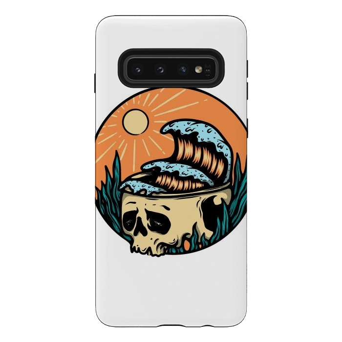 Galaxy S10 StrongFit Skull & Wave by Afif Quilimo