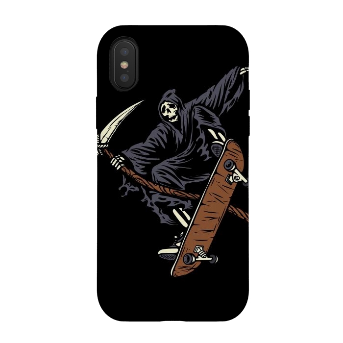 iPhone Xs / X StrongFit Skate Reaper by Afif Quilimo