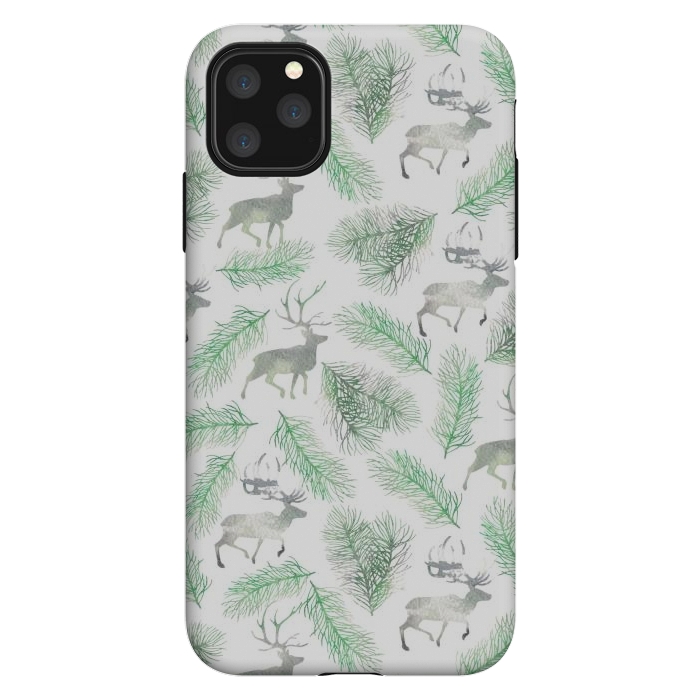 iPhone 11 Pro Max StrongFit Deer and pine branches by Julia Badeeva