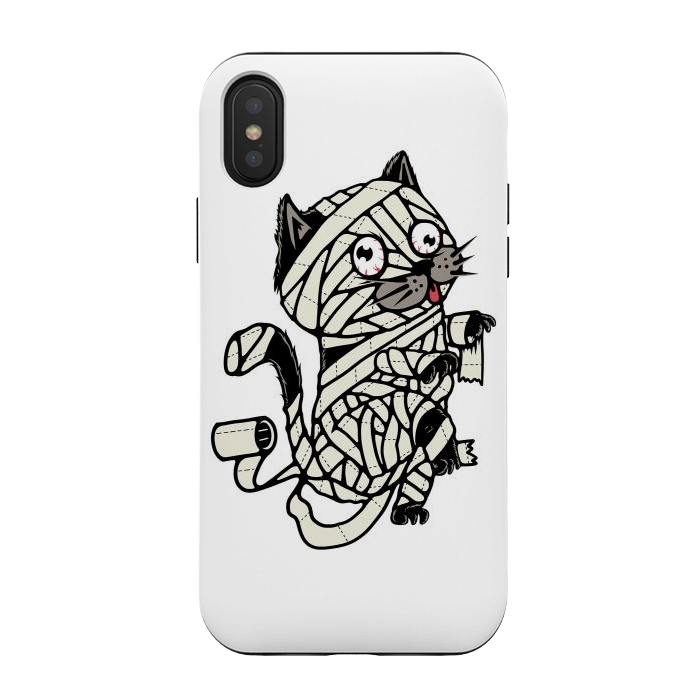 iPhone Xs / X StrongFit Mummy Cat by Afif Quilimo