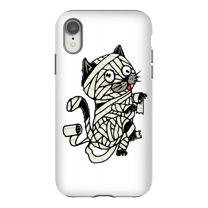 iPhone Xr StrongFit Mummy Cat by Afif Quilimo