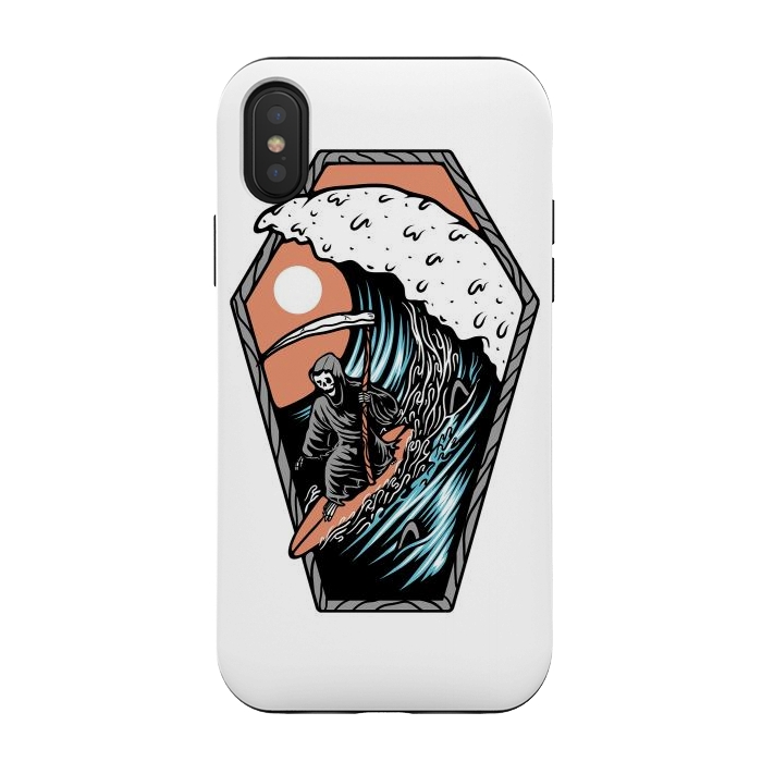 iPhone Xs / X StrongFit Surf Till Die by Afif Quilimo