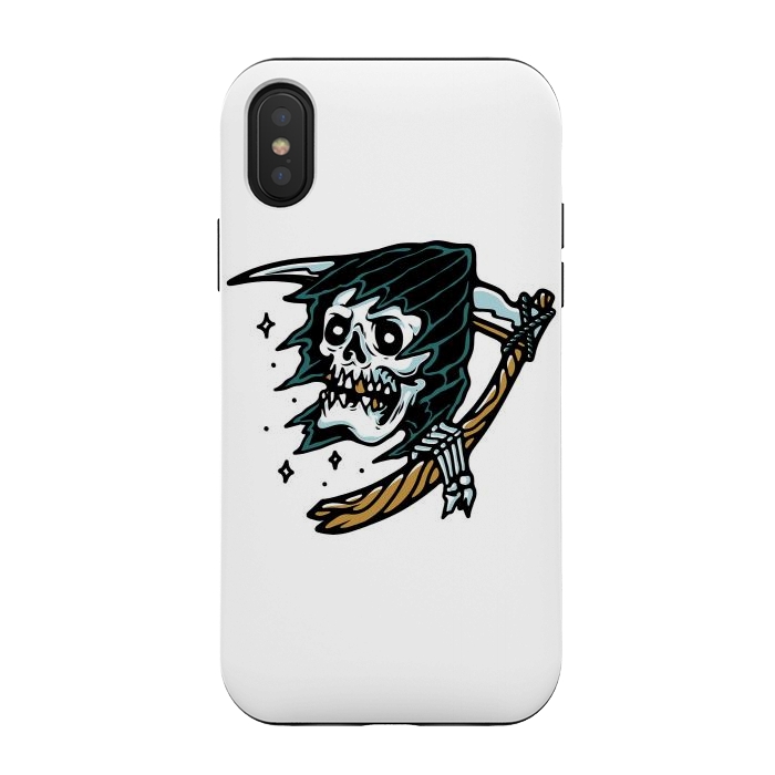 iPhone Xs / X StrongFit Grim Reaper Tattoo by Afif Quilimo