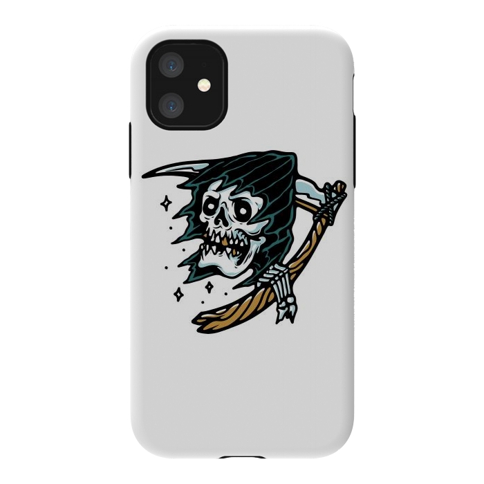 iPhone 11 StrongFit Grim Reaper Tattoo by Afif Quilimo