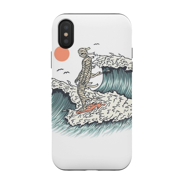 iPhone Xs / X StrongFit Mummy Surfing by Afif Quilimo