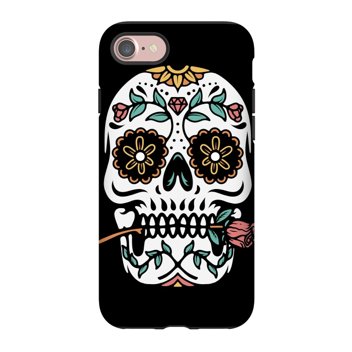 iPhone 7 StrongFit Mexican Skull by Afif Quilimo