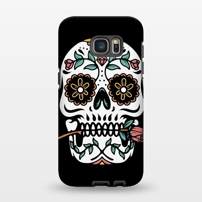 Galaxy S7 EDGE StrongFit Mexican Skull by Afif Quilimo