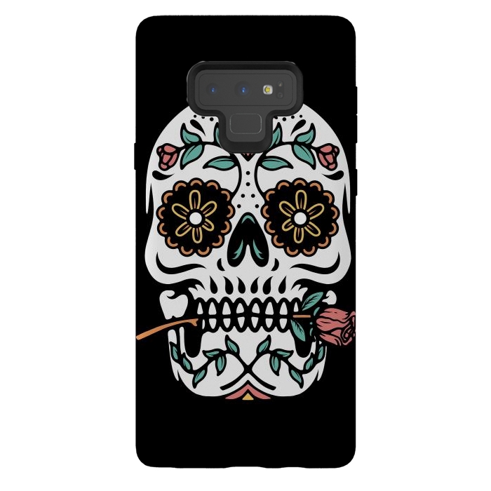 Galaxy Note 9 StrongFit Mexican Skull by Afif Quilimo