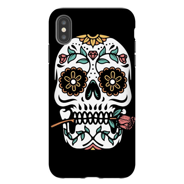 iPhone Xs Max StrongFit Mexican Skull by Afif Quilimo