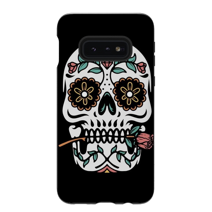 Galaxy S10e StrongFit Mexican Skull by Afif Quilimo