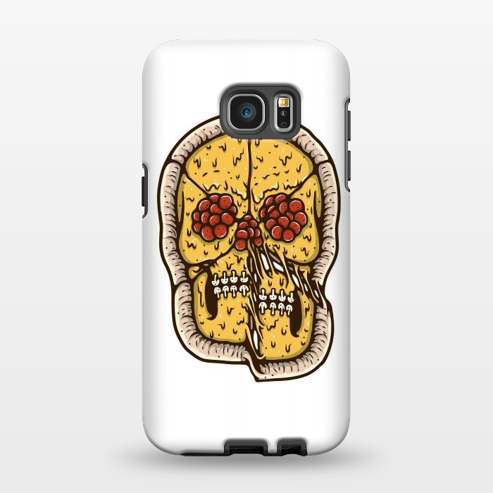 Galaxy S7 EDGE StrongFit pizza Skull by Afif Quilimo