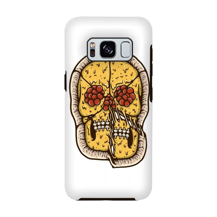 Galaxy S8 StrongFit pizza Skull by Afif Quilimo