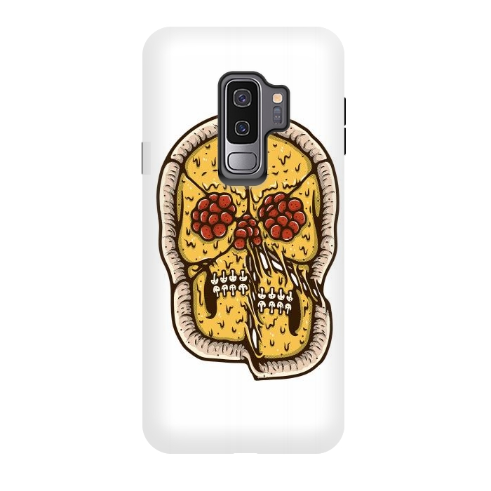 Galaxy S9 plus StrongFit pizza Skull by Afif Quilimo