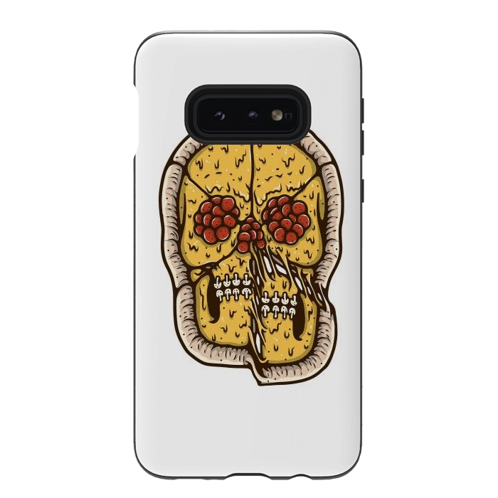 Galaxy S10e StrongFit pizza Skull by Afif Quilimo