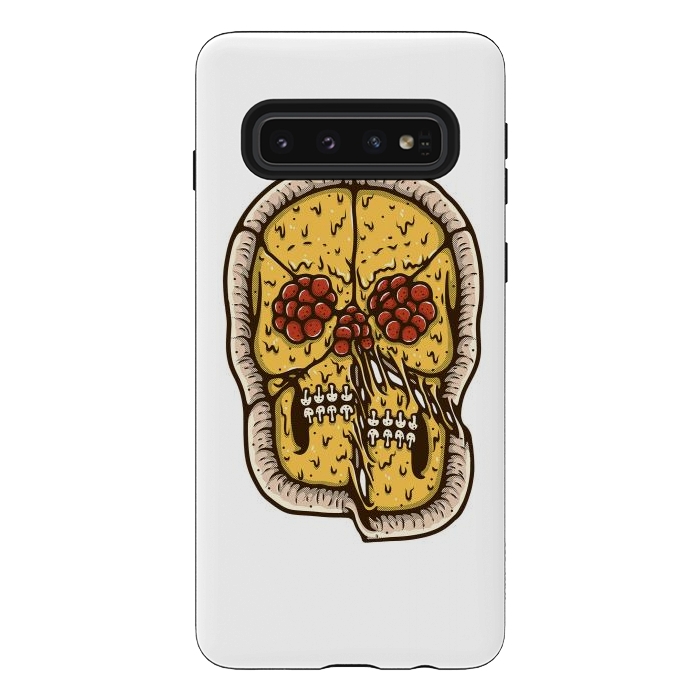 Galaxy S10 StrongFit pizza Skull by Afif Quilimo