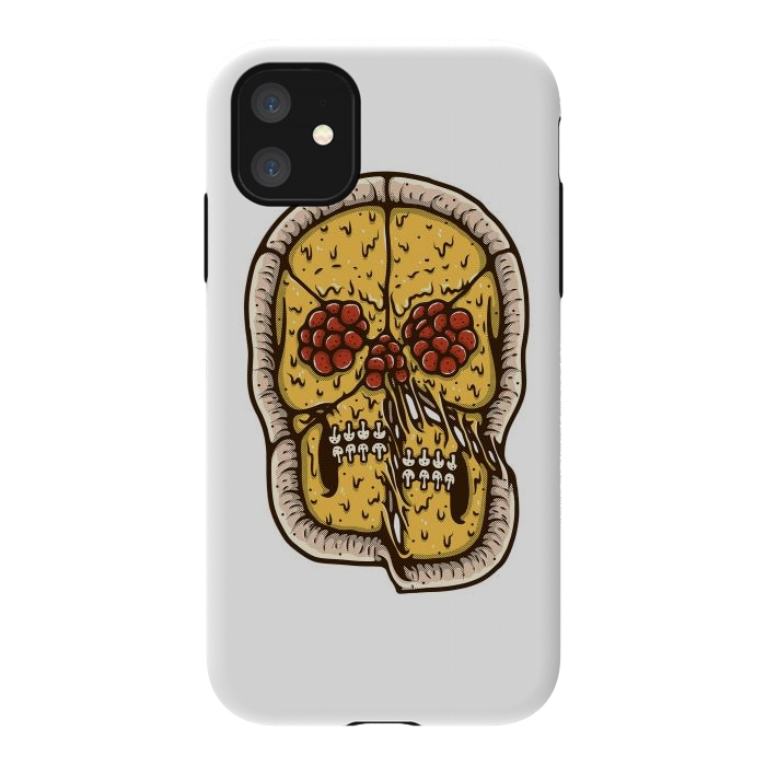 iPhone 11 StrongFit pizza Skull by Afif Quilimo
