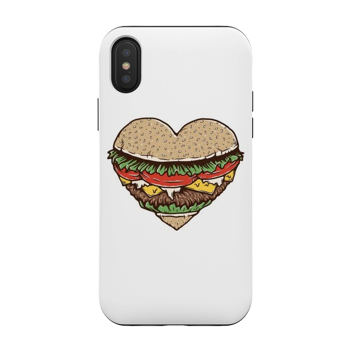 iPhone Xs / X StrongFit Hamburger Lover by Afif Quilimo