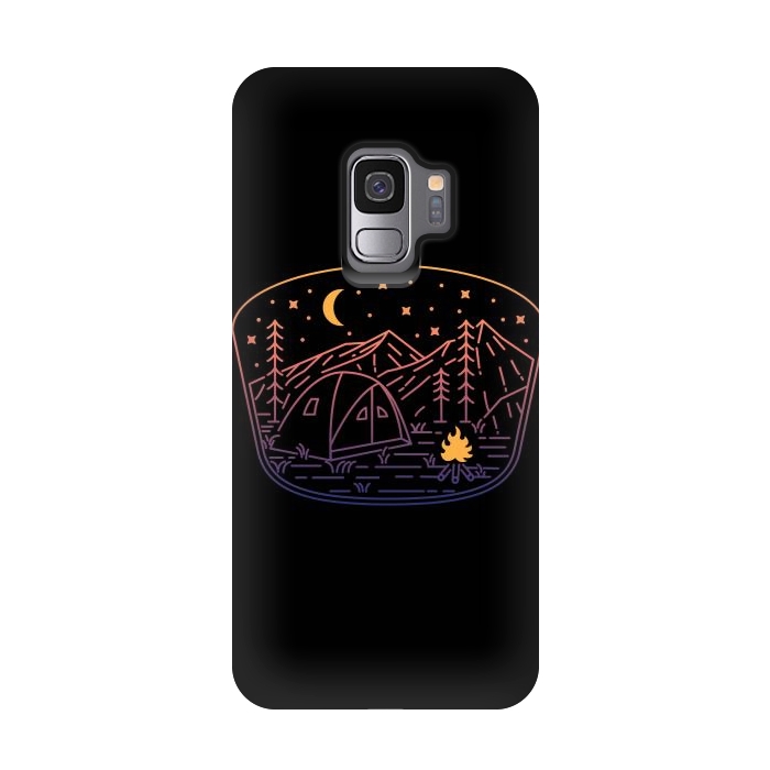 Galaxy S9 StrongFit Camp Fire Line by Afif Quilimo