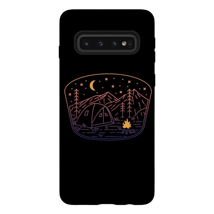 Galaxy S10 StrongFit Camp Fire Line by Afif Quilimo