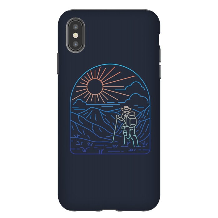 iPhone Xs Max StrongFit Hiker Line by Afif Quilimo
