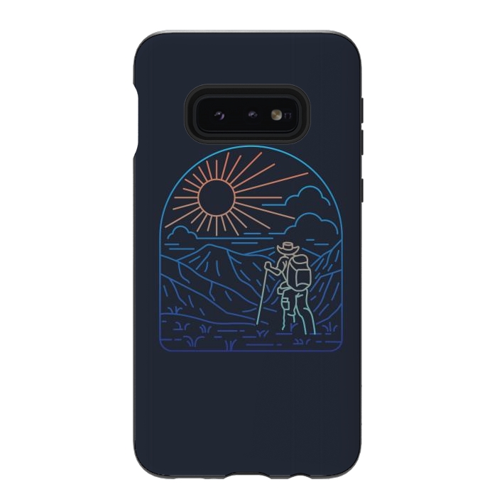 Galaxy S10e StrongFit Hiker Line by Afif Quilimo
