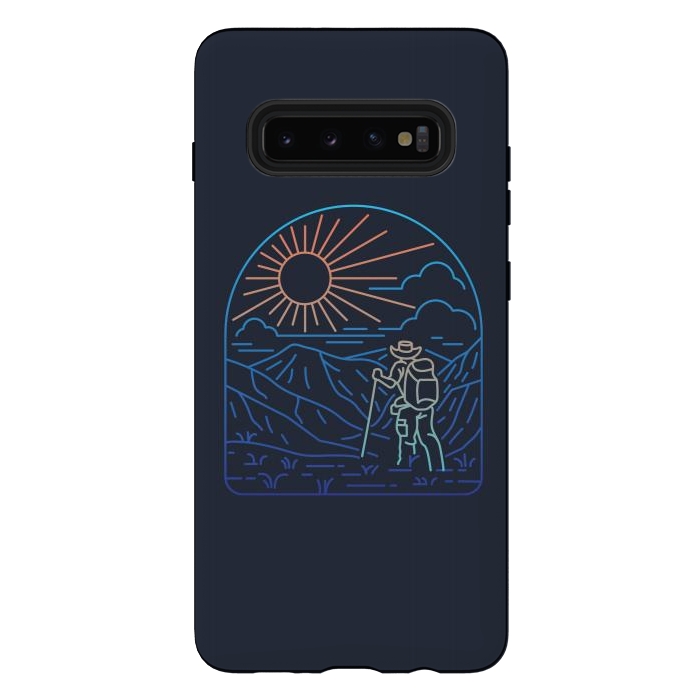 Galaxy S10 plus StrongFit Hiker Line by Afif Quilimo