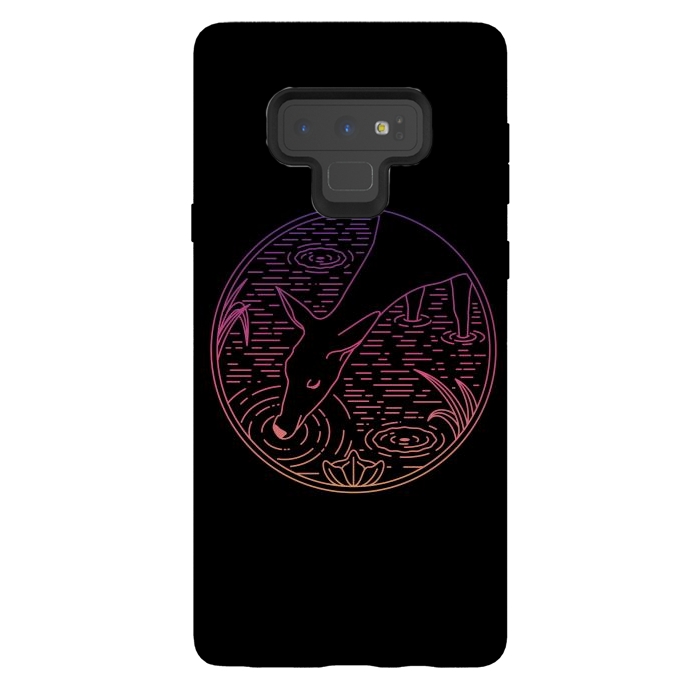 Galaxy Note 9 StrongFit Deer Line by Afif Quilimo
