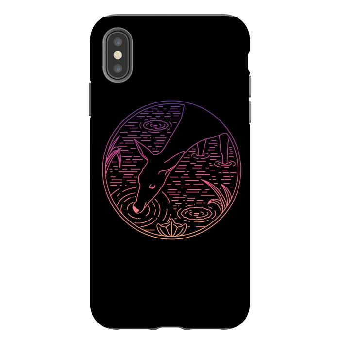 iPhone Xs Max StrongFit Deer Line by Afif Quilimo
