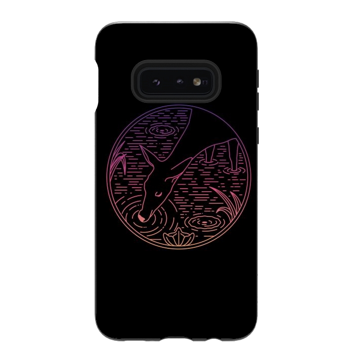 Galaxy S10e StrongFit Deer Line by Afif Quilimo