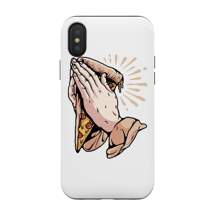 iPhone Xs / X StrongFit Pray for Pizza by Afif Quilimo