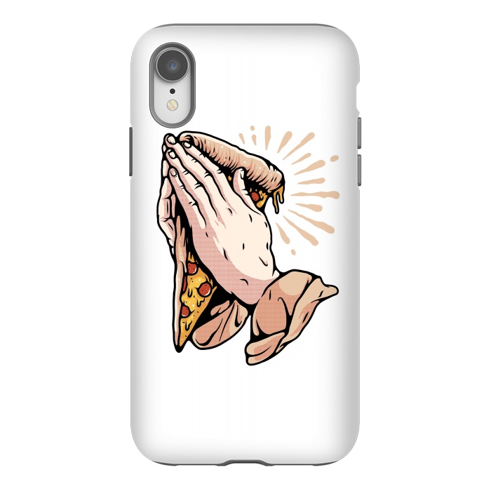iPhone Xr StrongFit Pray for Pizza by Afif Quilimo