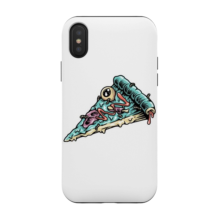 iPhone Xs / X StrongFit Pizza Zombie by Afif Quilimo