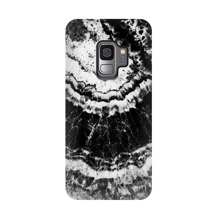 Galaxy S9 StrongFit Dark geode marble etxture by Oana 