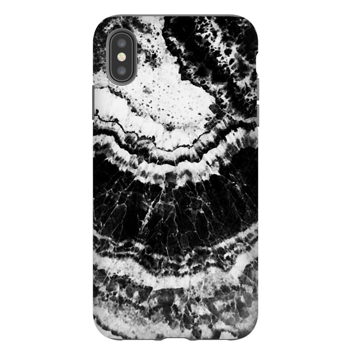 iPhone Xs Max StrongFit Dark geode marble etxture by Oana 