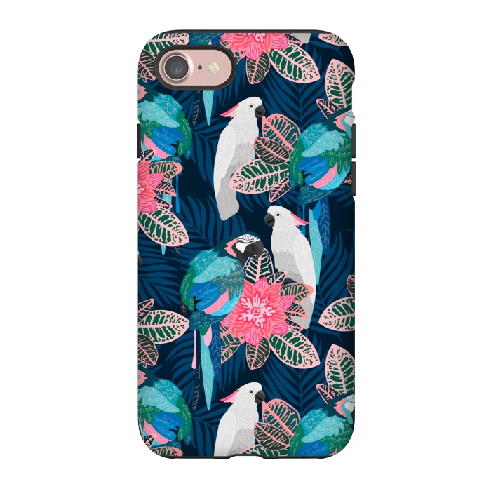 iPhone 7 StrongFit Tropical birds by Julia Badeeva
