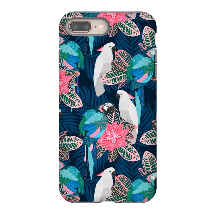 iPhone 7 plus StrongFit Tropical birds by Julia Badeeva