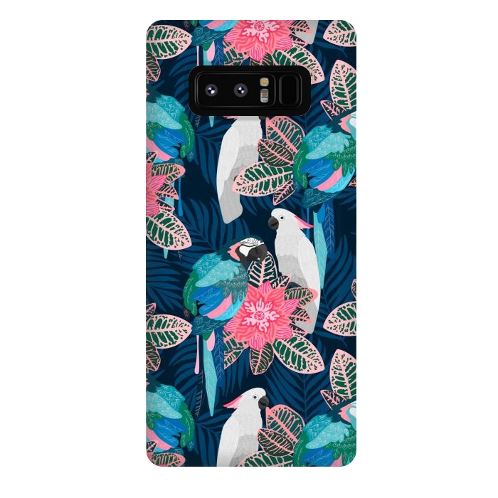 Galaxy Note 8 StrongFit Tropical birds by Julia Badeeva