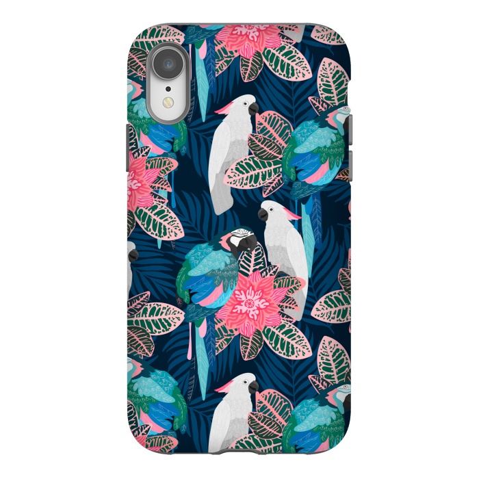 iPhone Xr StrongFit Tropical birds by Julia Badeeva