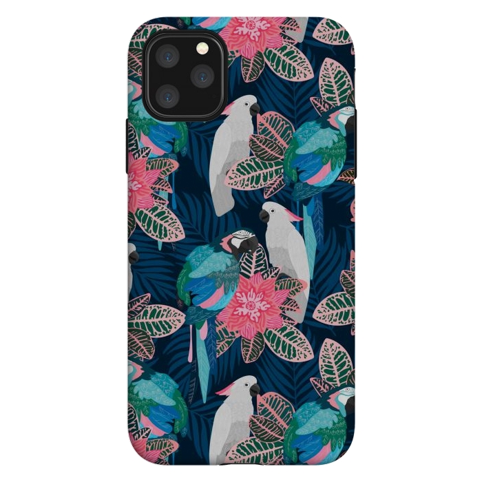 iPhone 11 Pro Max StrongFit Tropical birds by Julia Badeeva