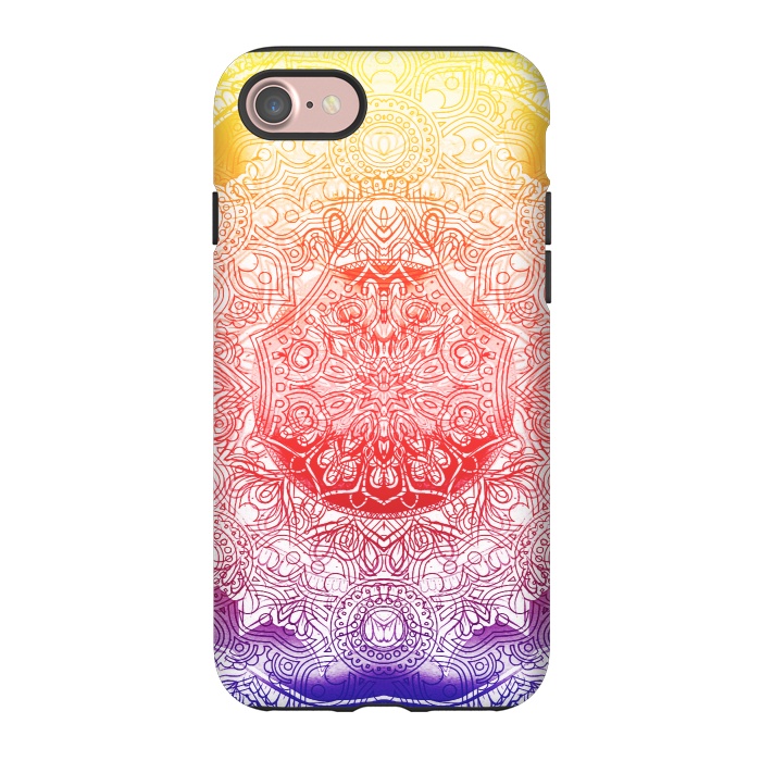 iPhone 7 StrongFit Vibrant rainbow mandala by Oana 