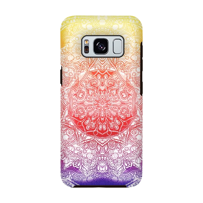 Galaxy S8 StrongFit Vibrant rainbow mandala by Oana 