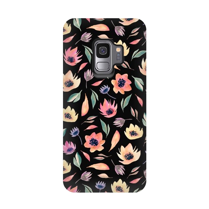 Galaxy S9 StrongFit Floral pattern by Julia Badeeva