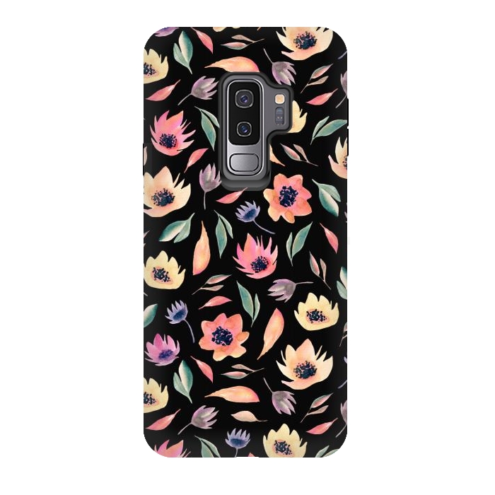 Galaxy S9 plus StrongFit Floral pattern by Julia Badeeva
