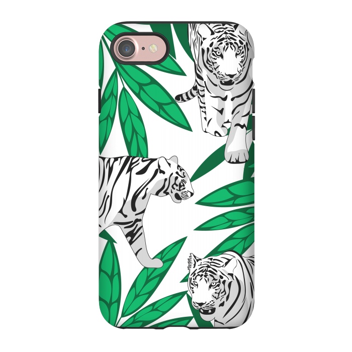 iPhone 7 StrongFit White tigers by Julia Badeeva
